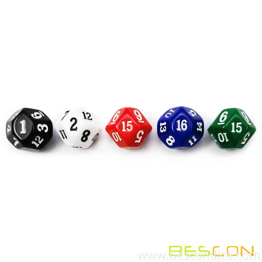 16 Sides Polyhedral Game Dice 2 16 Sides Polyhedral Game Dice 2